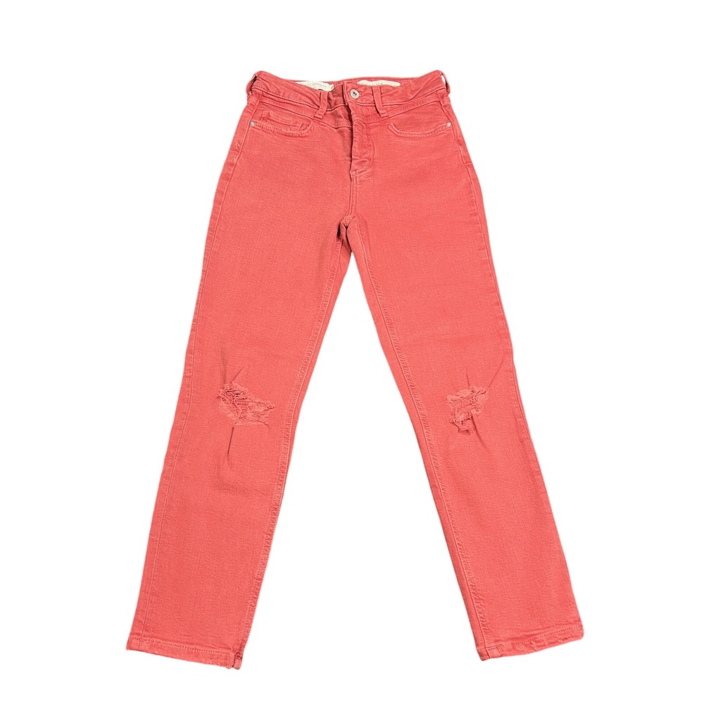 Anthropologie Pilcro and the Letterpress Women's‎ 26 High Rise Ripped Pink Jeans